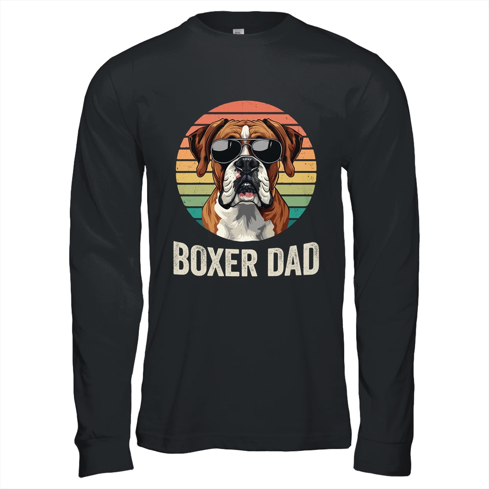 Vintage Boxer Dad For Fathers Day Dog Lover Funny Shirt & Hoodie | siriusteestore