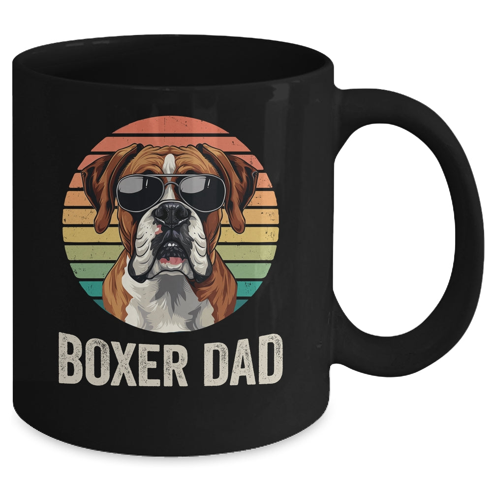 Vintage Boxer Dad For Fathers Day Dog Lover Funny Ceramic Mug 11oz 15oz