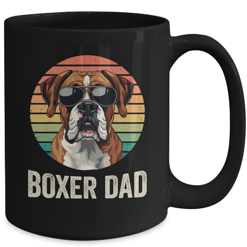 Vintage Boxer Dad For Fathers Day Dog Lover Funny Mug | siriusteestore
