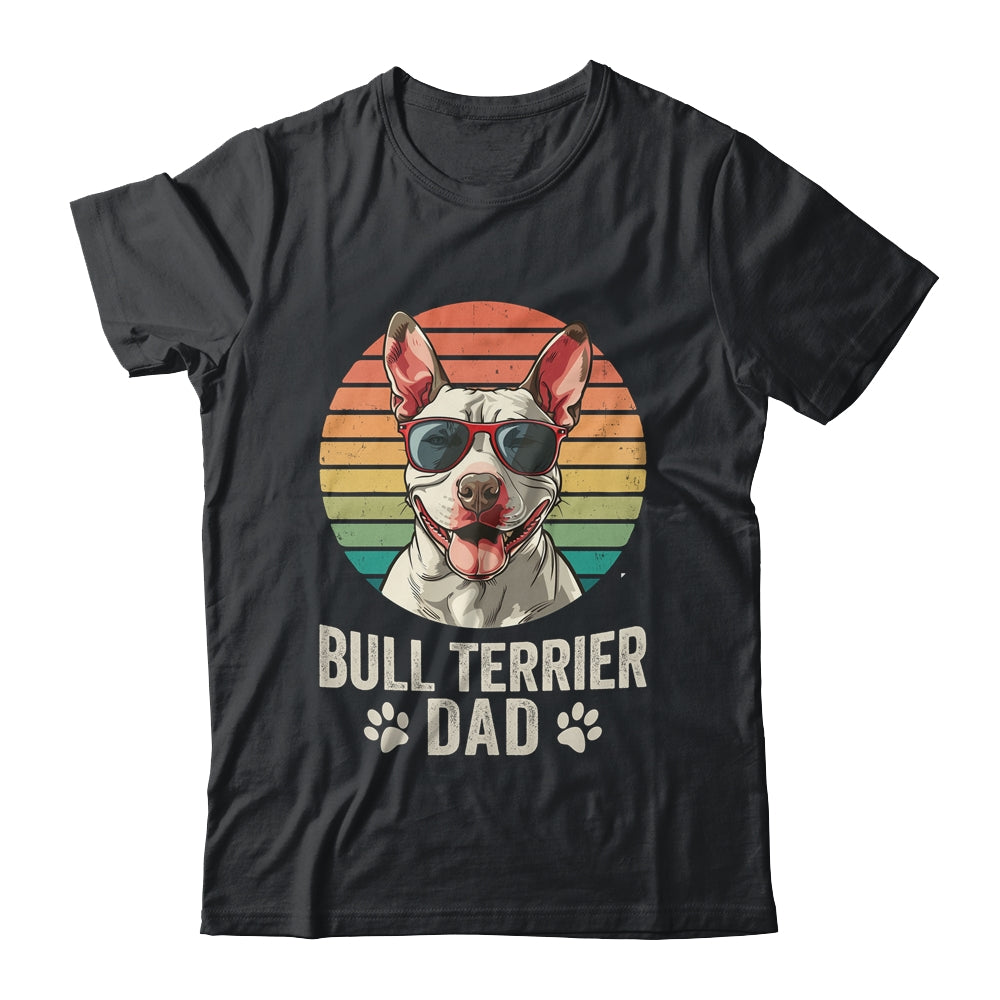 Vintage Bull Terrier Dad For Fathers Day Dog Lover Funny Shirt & Hoodie | siriusteestore