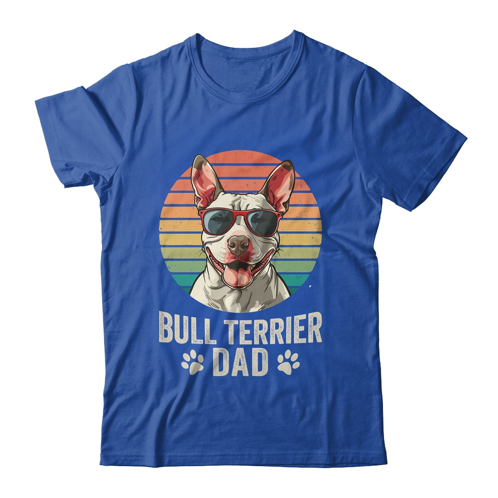 Vintage Bull Terrier Dad For Fathers Day Dog Lover Funny Shirt & Hoodie | siriusteestore