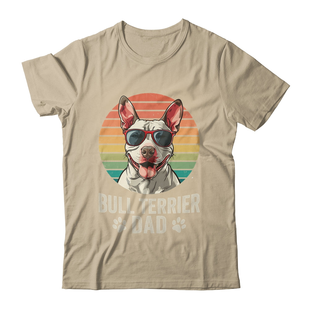 Vintage Bull Terrier Dad For Fathers Day Dog Lover Funny Shirt & Hoodie | siriusteestore