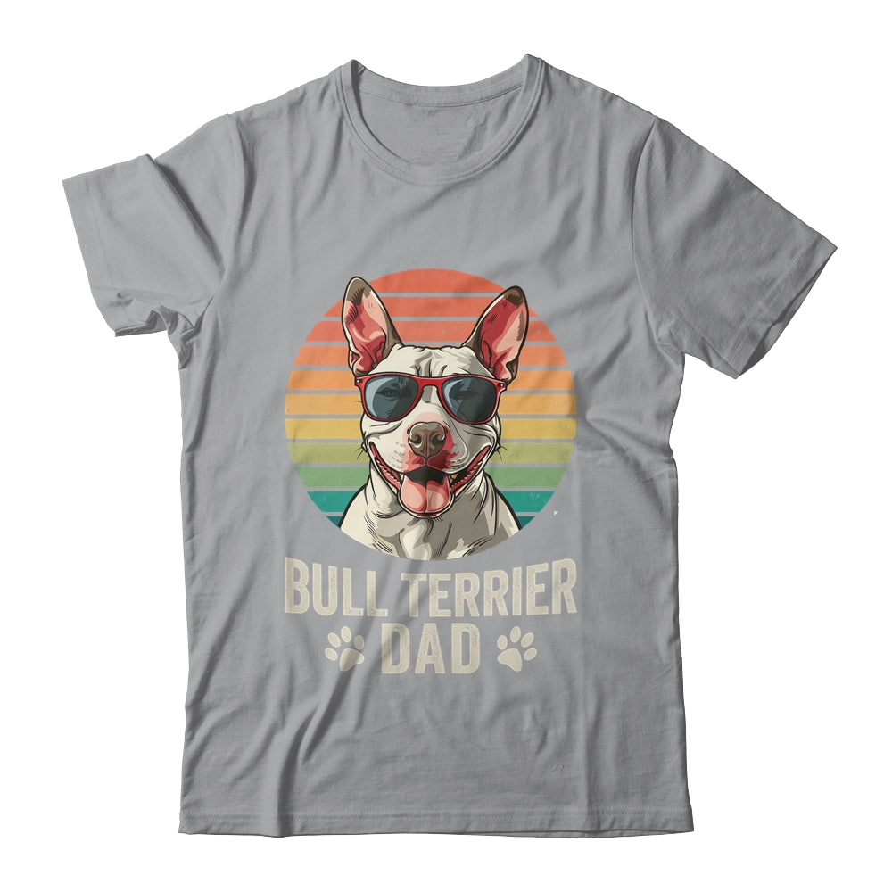 Vintage Bull Terrier Dad For Fathers Day Dog Lover Funny Shirt & Hoodie | siriusteestore