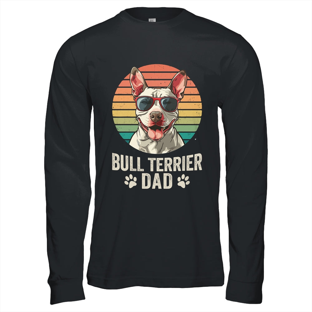 Vintage Bull Terrier Dad For Fathers Day Dog Lover Funny Shirt & Hoodie | siriusteestore