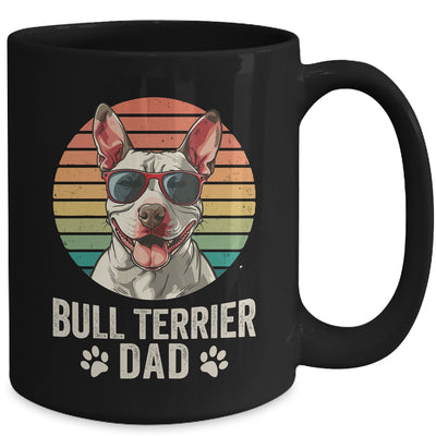 Vintage Bull Terrier Dad For Fathers Day Dog Lover Funny Mug | siriusteestore