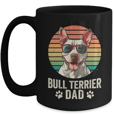 Vintage Bull Terrier Dad For Fathers Day Dog Lover Funny Mug | siriusteestore
