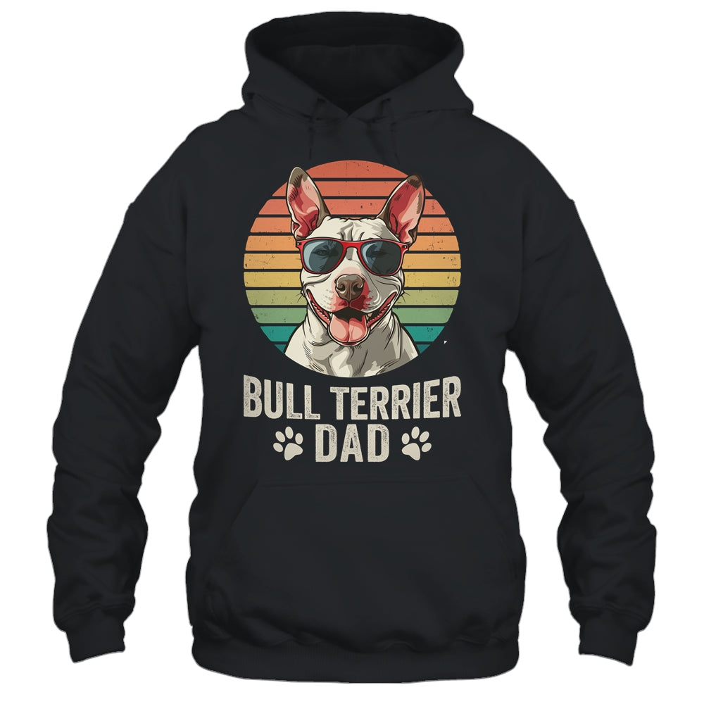 Vintage Bull Terrier Dad For Fathers Day Dog Lover Funny Shirt & Hoodie | siriusteestore