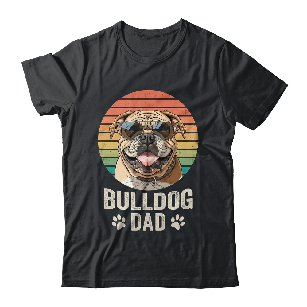 Vintage Bulldog Dad For Fathers Day Dog Lover Funny Shirt & Hoodie | siriusteestore