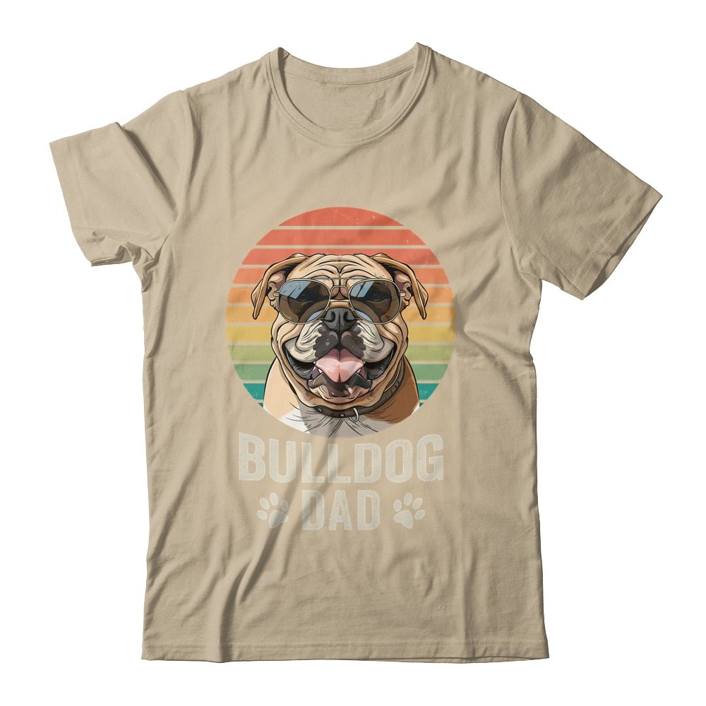 Vintage Bulldog Dad For Fathers Day Dog Lover Funny Shirt & Hoodie | siriusteestore