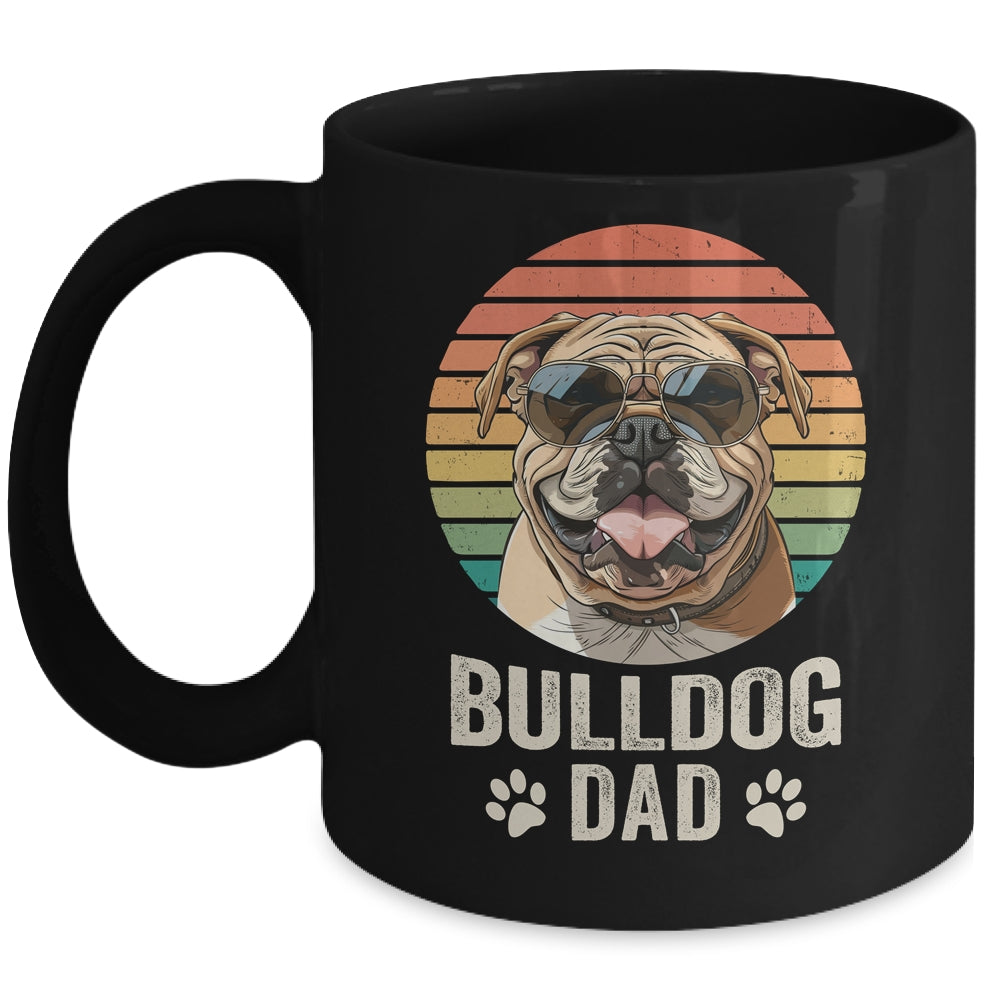 Vintage Bulldog Dad For Fathers Day Dog Lover Funny Mug | siriusteestore