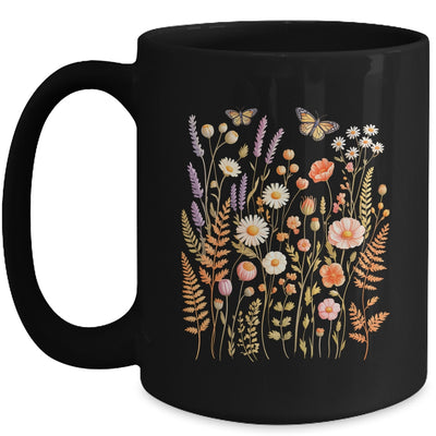 Vintage Butterfly Floral Boho Wildflower Garden Lover Women Mug | siriusteestore