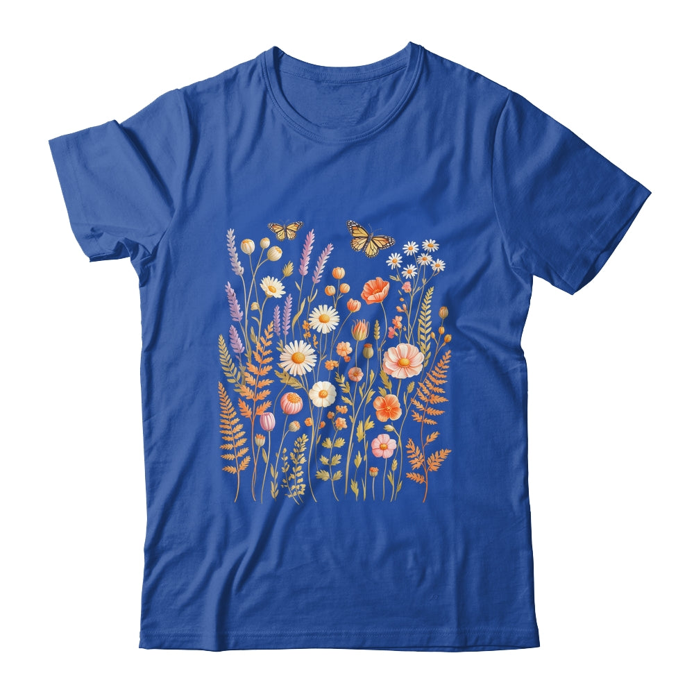 Vintage Butterfly Floral Boho Wildflower Garden Lover Women Shirt & Tank Top | siriusteestore