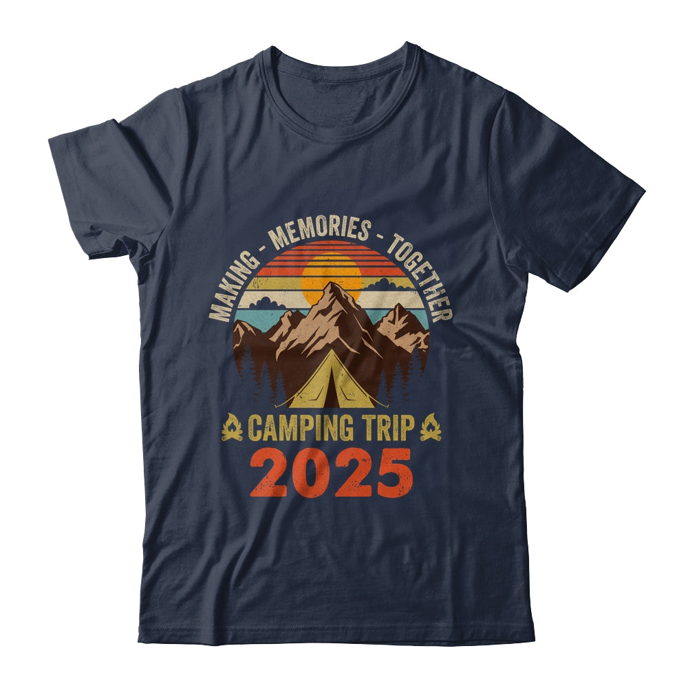 Vintage Camper Camp Family Camping Trip 2025 Matching Group Shirt & Tank Top | siriusteestore