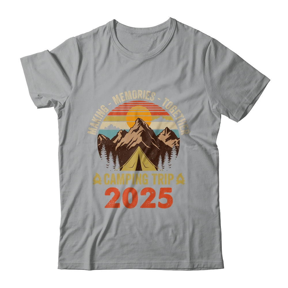 Vintage Camper Camp Family Camping Trip 2025 Matching Group Shirt & Tank Top | siriusteestore