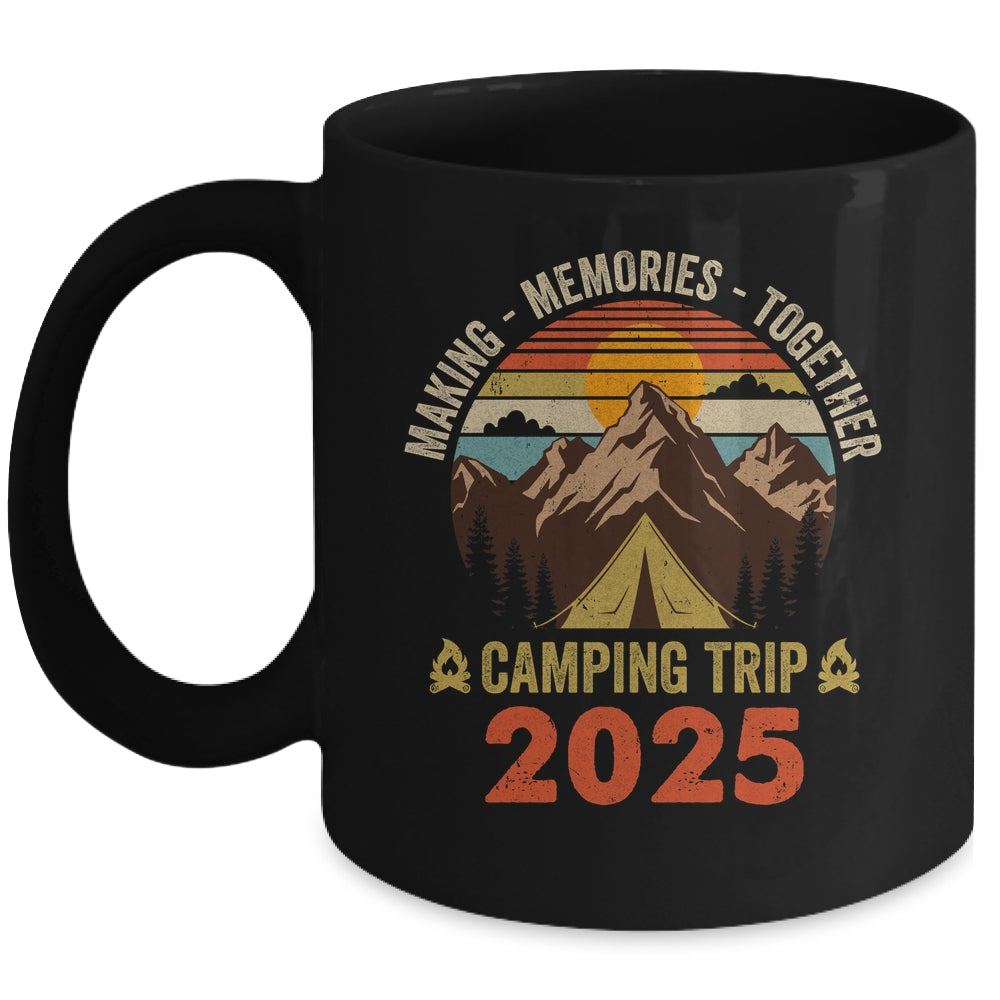 Vintage Camper Camp Family Camping Trip 2025 Matching Group Mug | siriusteestore