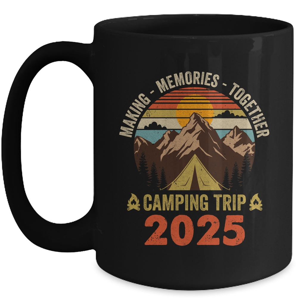 Vintage Camper Camp Family Camping Trip 2025 Matching Group Mug | siriusteestore