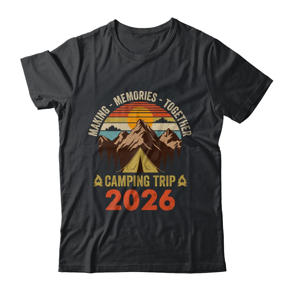 Vintage Camper Camp Family Camping Trip 2026 Matching Group Shirt & Tank Top | siriusteestore