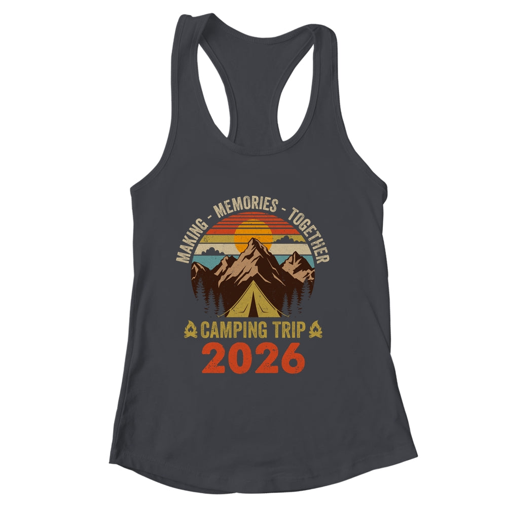 Vintage Camper Camp Family Camping Trip 2026 Matching Group Shirt & Tank Top | siriusteestore
