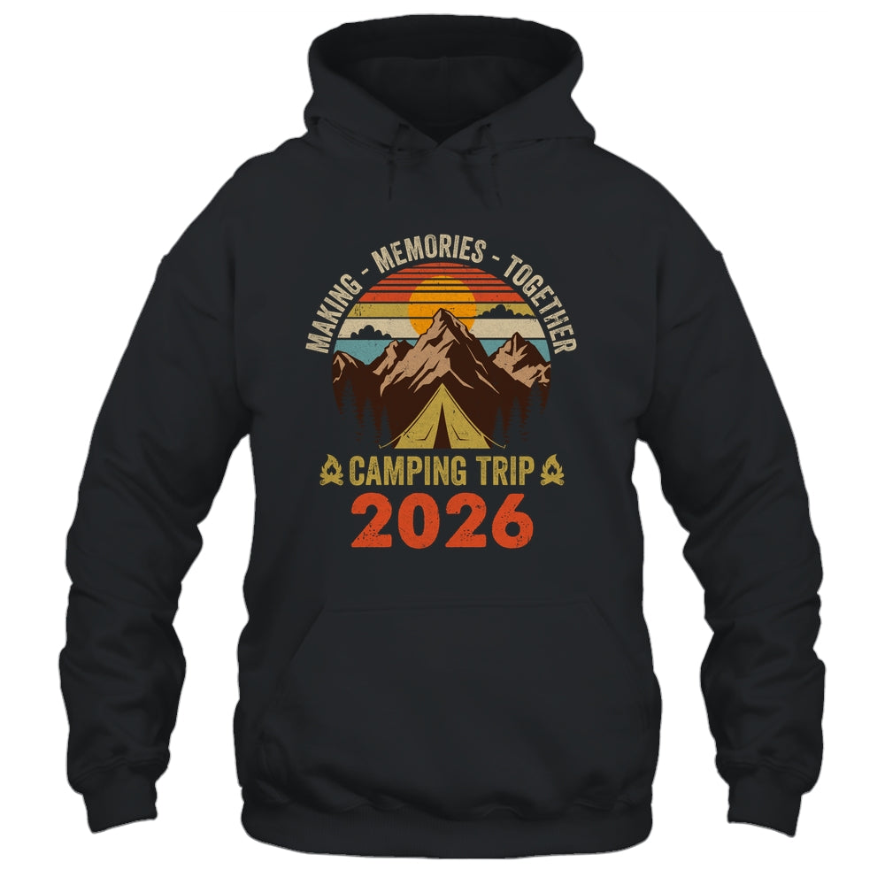 Vintage Camper Camp Family Camping Trip 2026 Matching Group Shirt & Tank Top | siriusteestore