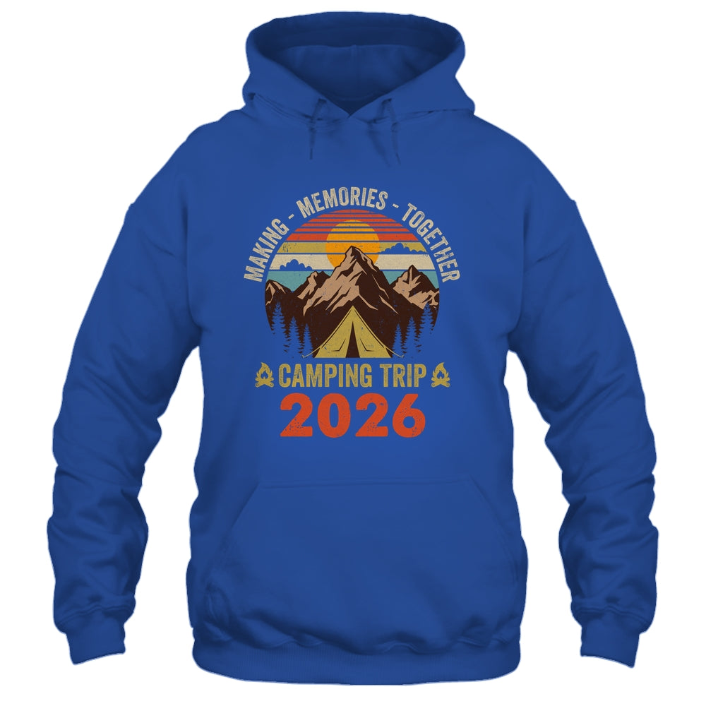 Vintage Camper Camp Family Camping Trip 2026 Matching Group Shirt & Tank Top | siriusteestore