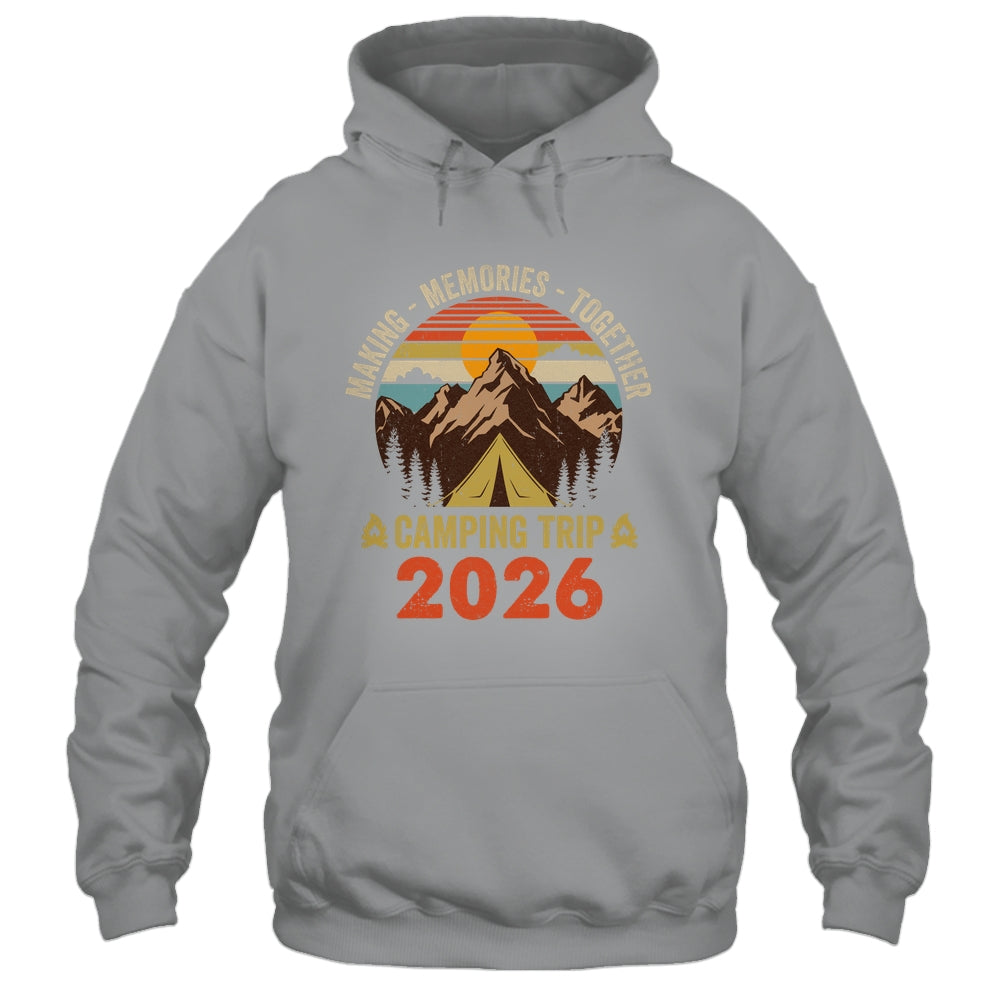 Vintage Camper Camp Family Camping Trip 2026 Matching Group Shirt & Tank Top | siriusteestore