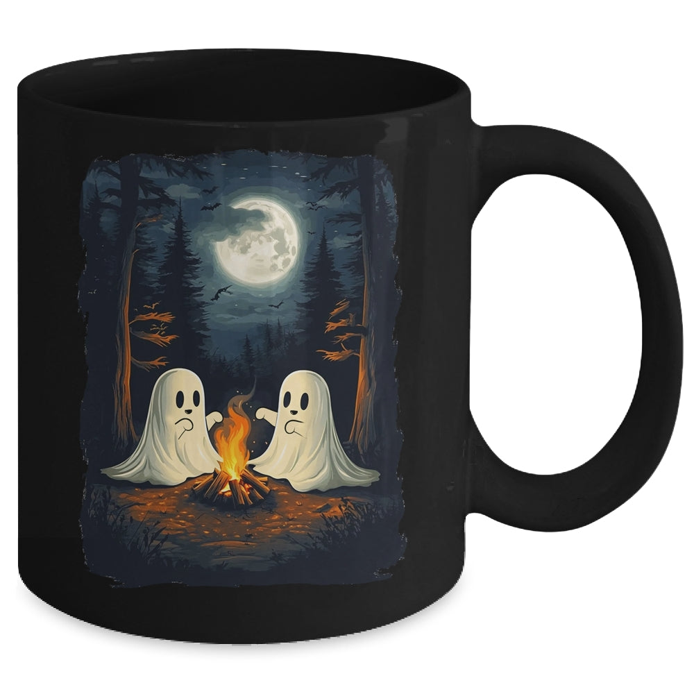 Vintage Camping Campfire Ghost Halloween Art Men Women Mug | siriusteestore