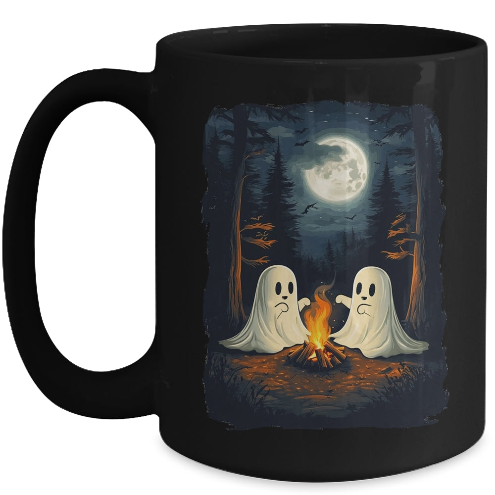 Vintage Camping Campfire Ghost Halloween Art Men Women Mug | siriusteestore