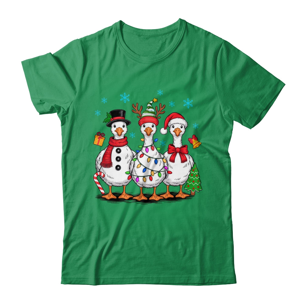 Vintage Christmas Goose Santa Goose Cute Snowman Funny Shirt & Sweatshirt | siriusteestore