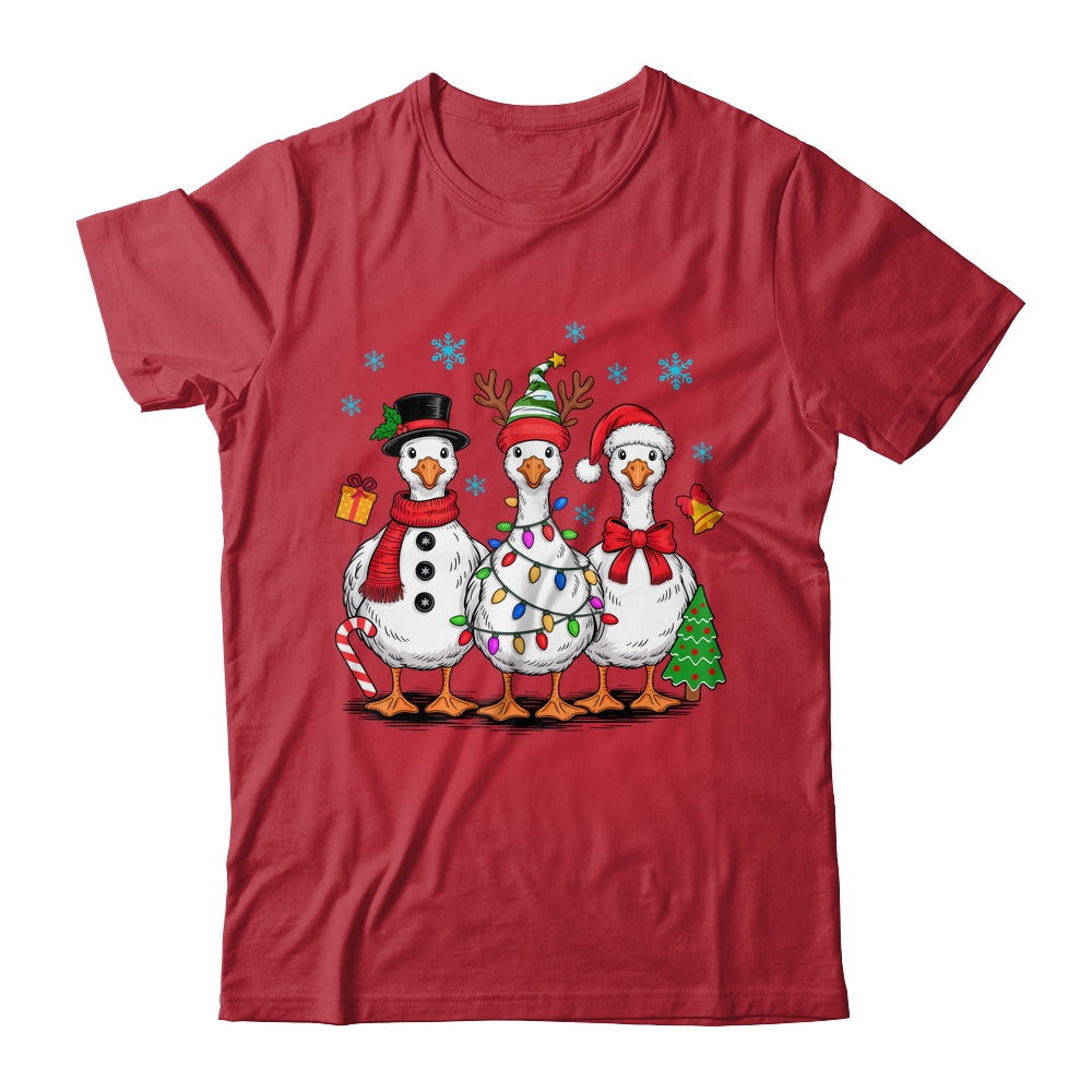Vintage Christmas Goose Santa Goose Cute Snowman Funny Shirt & Sweatshirt | siriusteestore