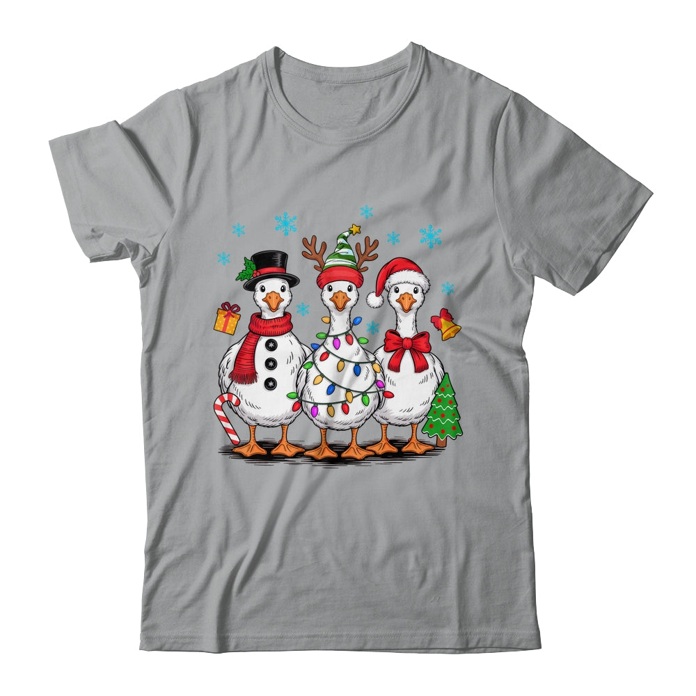 Vintage Christmas Goose Santa Goose Cute Snowman Funny Shirt & Sweatshirt | siriusteestore