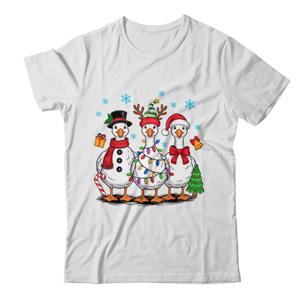 Vintage Christmas Goose Santa Goose Cute Snowman Funny Shirt & Sweatshirt | siriusteestore