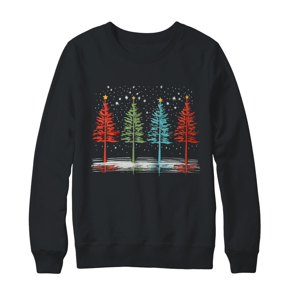 Vintage Christmas Trees Hand Drawing Christmas Trees Shirt & Sweatshirt | siriusteestore