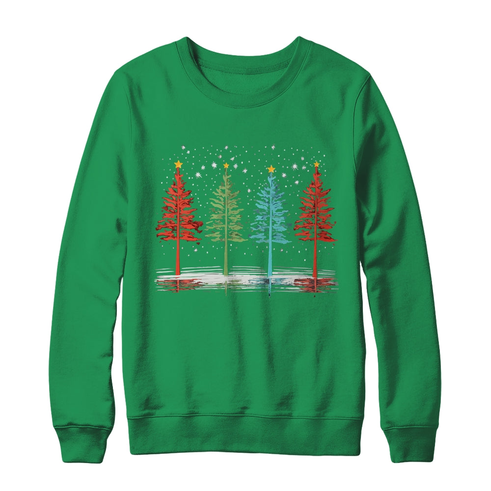 Vintage Christmas Trees Hand Drawing Christmas Trees Shirt & Sweatshirt | siriusteestore