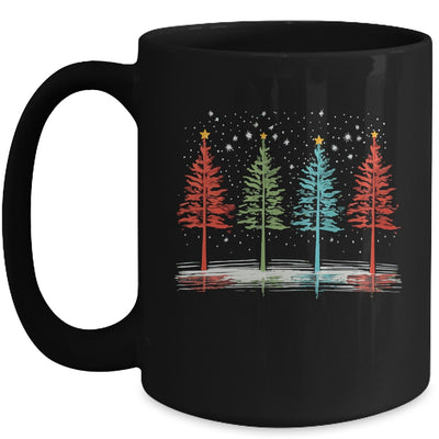 Vintage Christmas Trees Hand Drawing Christmas Trees Mug | siriusteestore