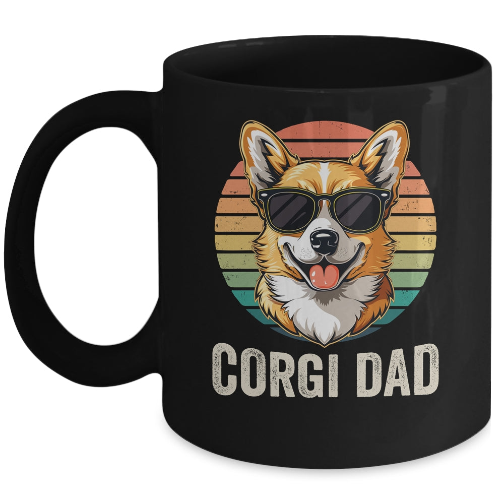 Vintage Corgi Dad For Fathers Day Dog Lover Funny Mug | siriusteestore