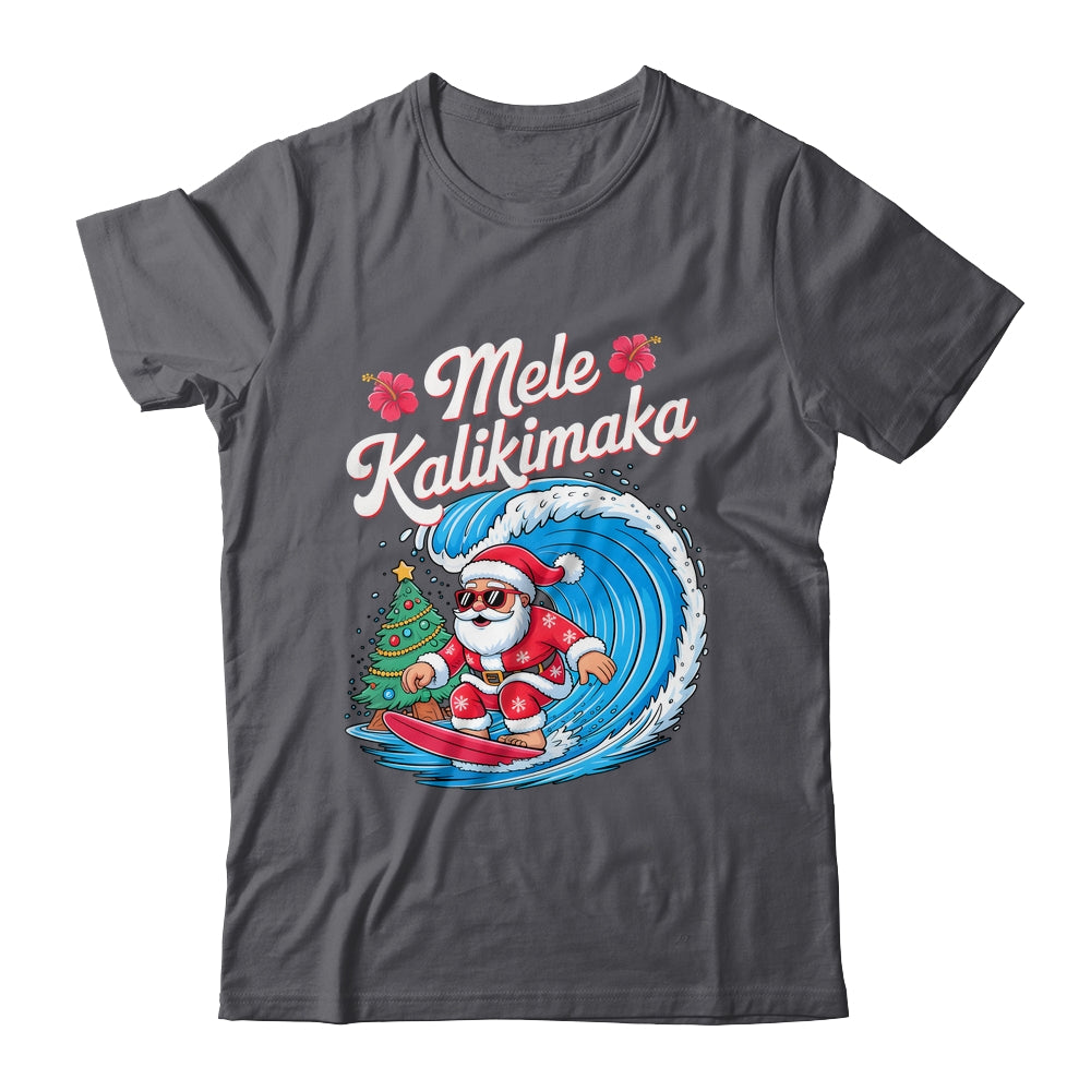 Vintage Cute Mele Kalikimaka Christmas Santa Surfing Costume Shirt & Sweatshirt | siriusteestore