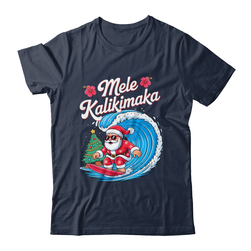 Vintage Cute Mele Kalikimaka Christmas Santa Surfing Costume Shirt & Sweatshirt | siriusteestore