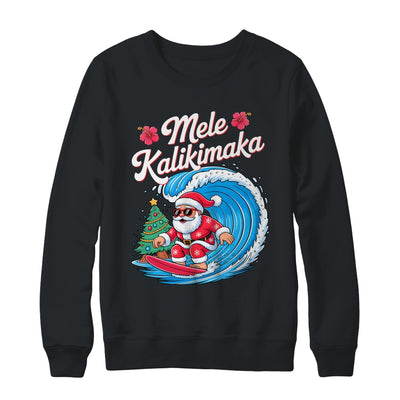Vintage Cute Mele Kalikimaka Christmas Santa Surfing Costume Shirt & Sweatshirt | siriusteestore