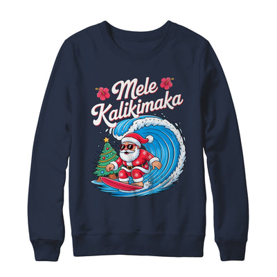 Vintage Cute Mele Kalikimaka Christmas Santa Surfing Costume Shirt & Sweatshirt | siriusteestore