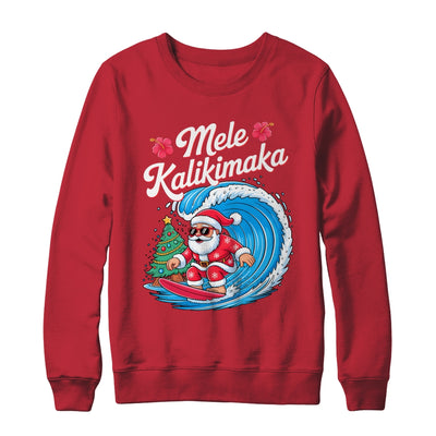 Vintage Cute Mele Kalikimaka Christmas Santa Surfing Costume Shirt & Sweatshirt | siriusteestore