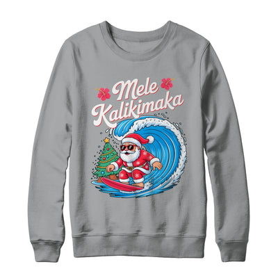 Vintage Cute Mele Kalikimaka Christmas Santa Surfing Costume Shirt & Sweatshirt | siriusteestore