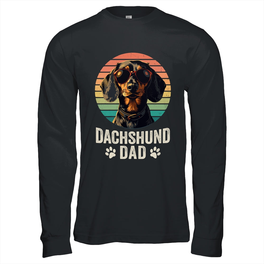 Vintage Dachshund Dad For Fathers Day Dog Lover Funny Shirt & Hoodie | siriusteestore