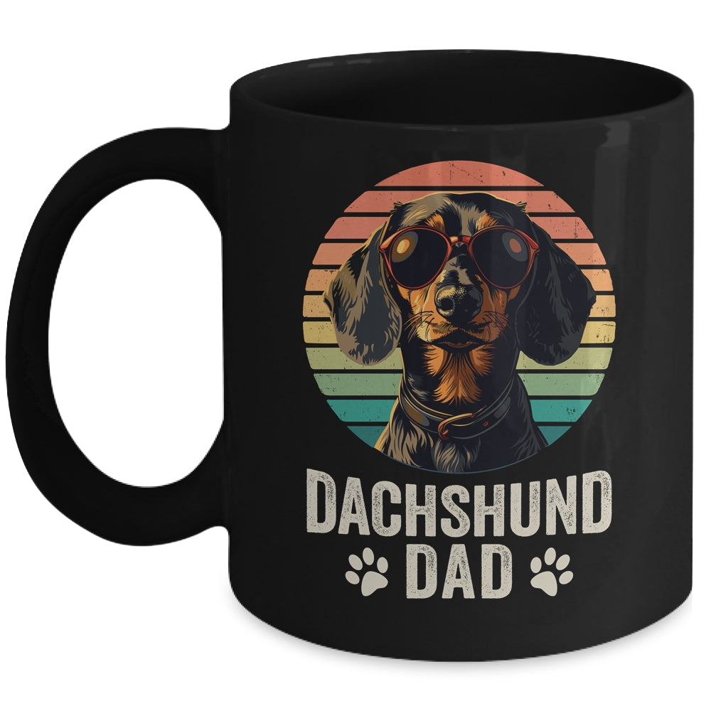 Vintage Dachshund Dad For Fathers Day Dog Lover Funny Mug | siriusteestore