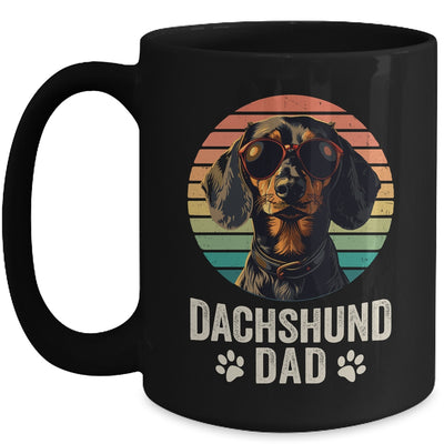 Vintage Dachshund Dad For Fathers Day Dog Lover Funny Mug | siriusteestore