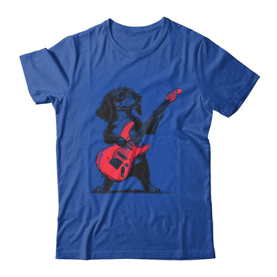 Vintage Dachshund Weenie Playing Guitar Rocking Dog Lover Shirt & Hoodie | siriusteestore
