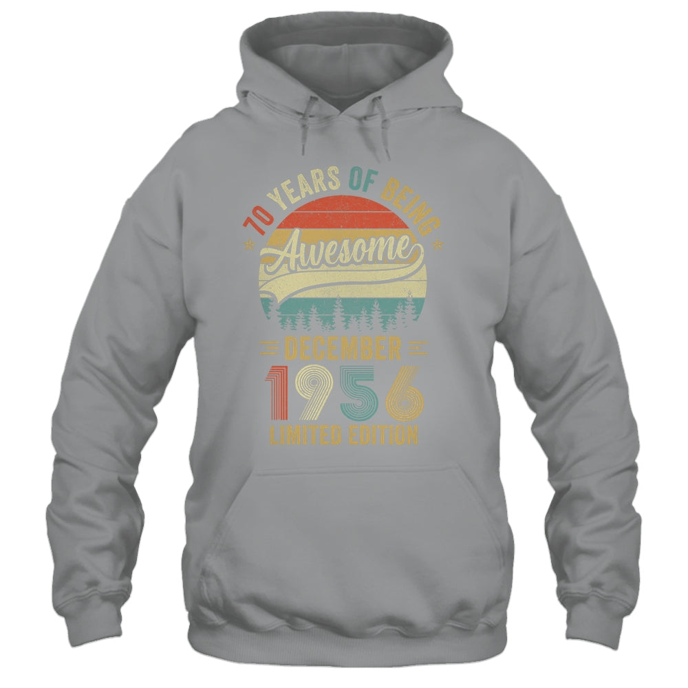 Vintage December 1956 70 Years Old 70th Birthday Men Women Shirt & Hoodie | siriusteestore