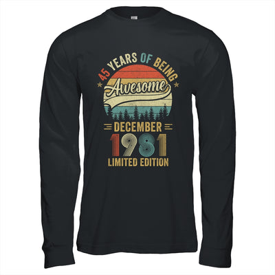 Vintage December 1981 45 Years Old 45th Birthday Men Women Shirt & Hoodie | siriusteestore