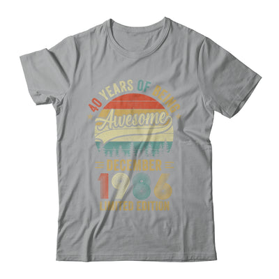 Vintage December 1986 40 Years Old 40th Birthday Men Women Shirt & Hoodie | siriusteestore