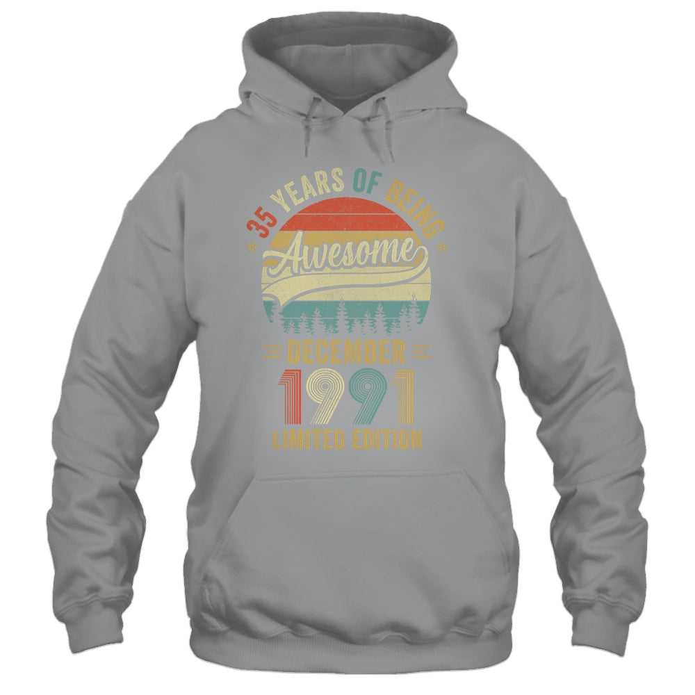 Vintage December 1991 35 Years Old 35th Birthday Men Women Shirt & Hoodie | siriusteestore