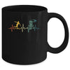 Vintage Disc Golf For Men Women Heartbeat Disc Golf Player Mug | siriusteestore
